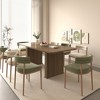 Zevemomo Modern Dining Table for 6-10 People, Wood Kitchen Table with Double Robust Pedestal, Wooden Dinner Table for Dining Room - 4 of 4