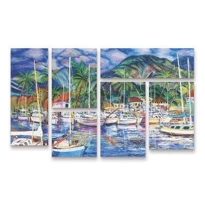Manor Shadian 'Lahaina Marina' Multi Panel Art Set 6 Piece