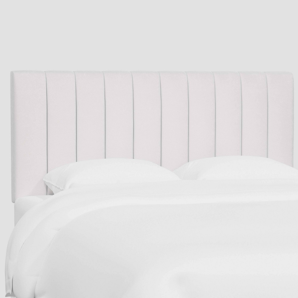 California King Lennon Headboard in Luxe Velvet Titan Snow - Threshold™: Pine Frame, Freestanding Mount