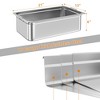 6 Pack Full Size Hotel Pan, [NSF Certified][with Handle] 6 Inch Commercial Stainless Steel Deep Anti-Jamming Steam Table Pan Stainless Steel Catering - 2 of 4