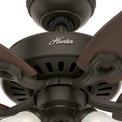 52" Bronze Low Profile Ceiling Fan with LED Light and Remote