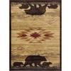 Kumasinova Lodge Area Rug with Wildlife & Mountain Motifs for Living Room, Kid & Pet-Friendly, Made in Turkey, Stain-Resistant Door Mat - 2 of 4