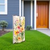 HomeRoots 30" Green Pink White And Yellow Solid Wood Watercolor Floral Garden Stake - 2 of 4