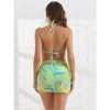INSPIRE CHIC Women's Halter Contrast Color Bikini Sets Tie Back Swimwear Triangle Bottoms Bathing Suits 3 Pieces - 4 of 4