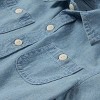 OshKosh B'gosh Toddler Boys' Chambray Woven Long Sleeve Button-Down Shirt - Medium Wash - image 3 of 3
