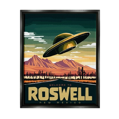 Stupell Industries Welcome Roswell New Mexico UFOFloater Canvas Wall Art