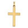 Black Bow Jewelry 14k Yellow Gold 2D Hollow Latin Cross Pendant - 3 of 4