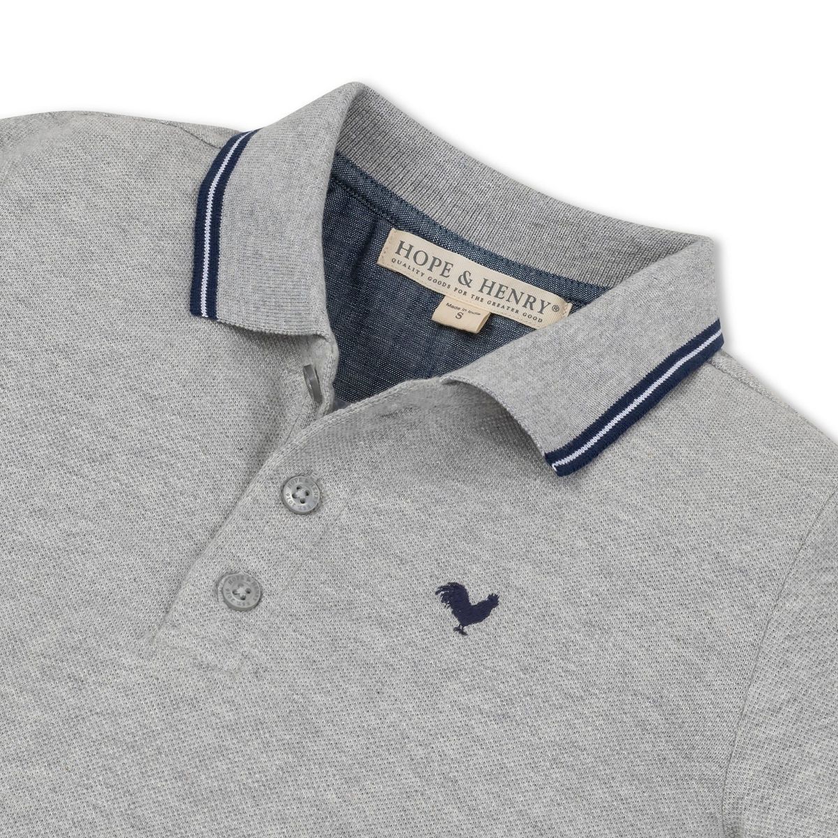 Hope & Henry Boys' Short Sleeve Knit Pique Polo Shirt, Infant - thumbnail 2