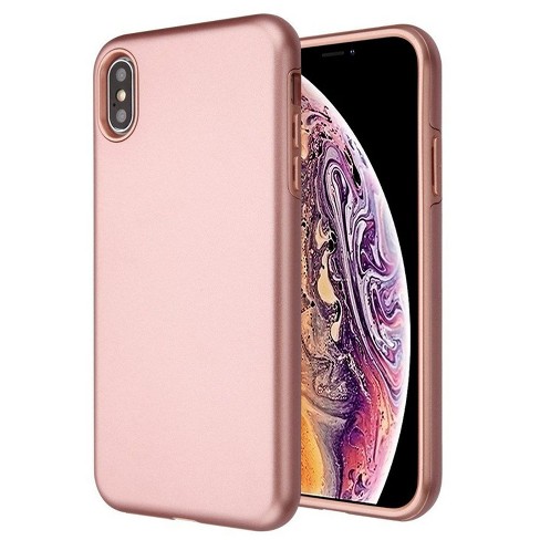 Mybat For Apple Iphone Xs Max Rose Gold Hard Tpu Hybrid Metallic