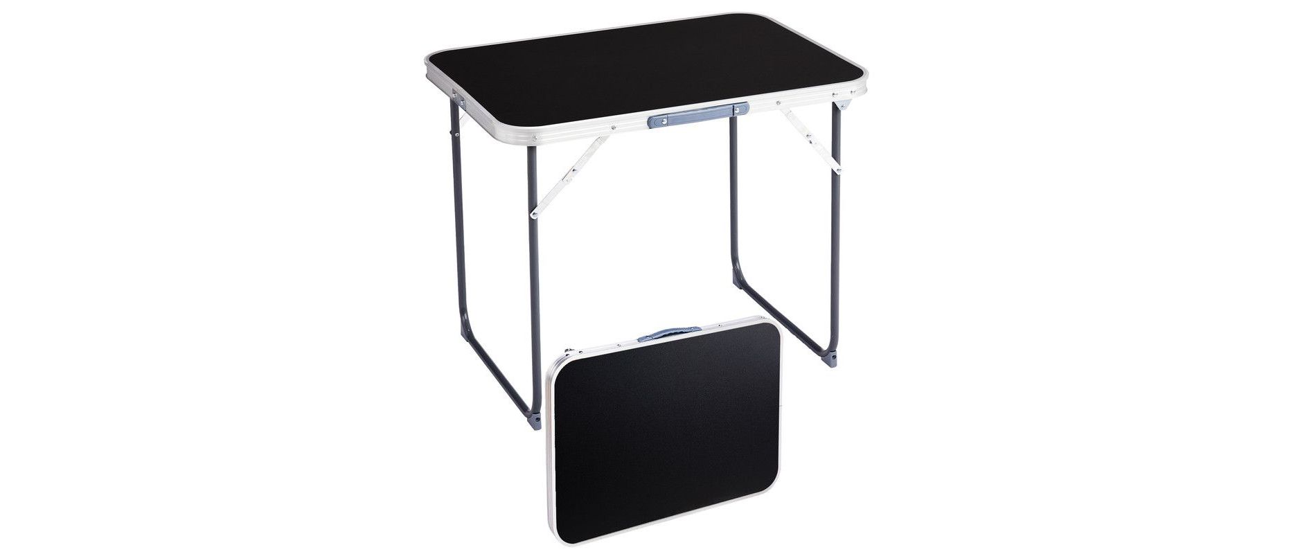 Karl Home 2.3Ft. Brown Rectangular  Patio Folding Table Aluminum