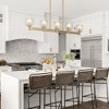 54in 5 Light Farmhouse Linear Chandelier with Crystal-Lampshade - 3 of 4