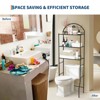 Over The Toilet Storage Shelves, 3 Tier Bathroom Organizer Racks Over Toilet, Narrow Above Toilet Shelves, Freestanding Towel Racks for Apartments - 4 of 4