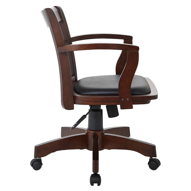 Deluxe Wood Banker's Chair Padded Seat with Base - OSP Home Furnishings, 4 of 7