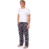 Peanuts Mens' Joe Cool Snoopy Character Tossed Print Sleep Pajama Pants Black - 2 of 4