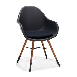 Amazonia 2pc recycled resin and 100 FSC Wood chair set Black - 1 of 1