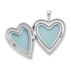 Black Bow Jewelry Sterling Silver 20mm Textured Daisies Heart Locket - 4 of 4