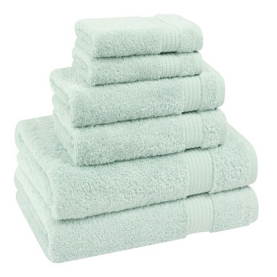Mint Green Turkish Cotton 6-Piece Bath Towel Set