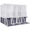 VYNXARIA Greenhouse, Wooden Lean to Greenhouses for Outdoors, Heavy Duty Walk in Green House for Outside Winter - 3 of 4