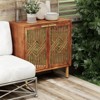 JIONJOY 2-Door Modern Farmhouse Accent Cabinet with Mirror Fronts - 3 of 4