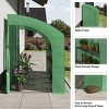 Lean To Greenhouse - 10ft x 5ft x 7ft Walk In Green House with Roll-Up Zippered Doors and 6 Shelves - Gardening Supplies by Home-Complete (Green) - 4 of 4