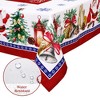 Christmas Decorations for Home Indoor Table Decor Table Cloths Rectangle 60 x 120 Inch, Santa Claus Winter Farmhouse Tablecloth for Banquet Party - 3 of 4