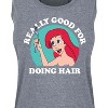 Women's - Disney Princess - Ariel Good For Doing Hair Graphic Racerback Tank - 2 of 4