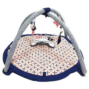 Bacati - Baby Activity Gyms & Playmats (Emma Coral/Navy) - 1 of 4