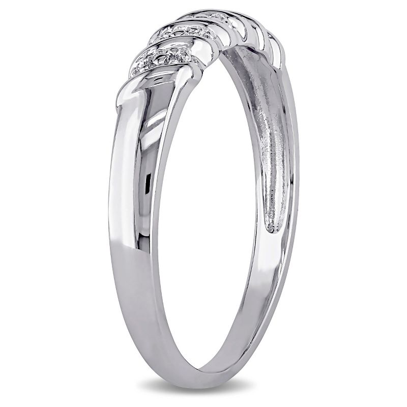 Diamond Illusion Wedding Band in Sterling Silver, 2 of 4