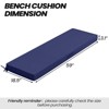 Crestlive Products Outdoor Bench Cushion with Ties Water Resistant Fabric Durable Thicken Memory Foam for Loveseat Couch Porch Swing - 2 of 4