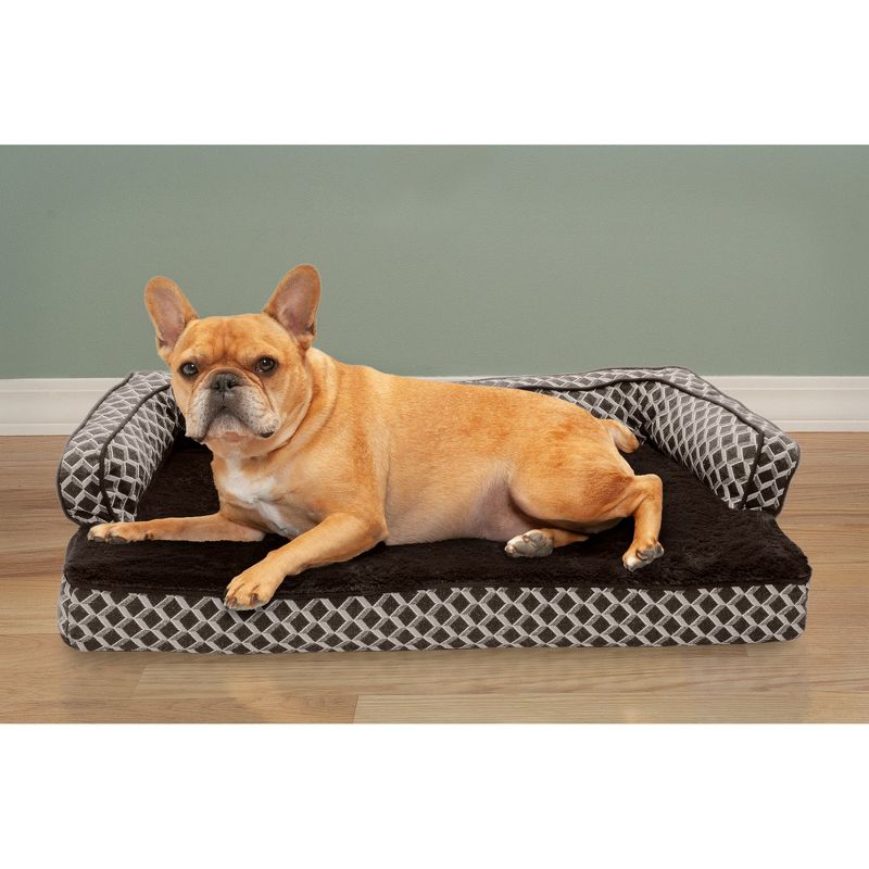 FurHaven Plush & Decor Comfy Couch Memory Top Sofa-Style Pet Bed for Dogs & Cats, 3 of 4