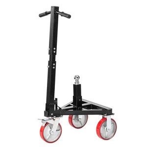 VEVOR Trailer Dolly, 3500lbs Tongue Weight Capacity, 18 inch and 22 inch Height Adjustable Trailer Dolly, with 2 inch Hitch Ball, Black+Orange - 1 of 4
