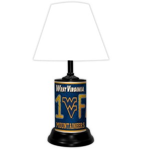 NCAA 18-inch Desk/Table Lamp with Shade, #1 Fan with Team Logo, West Virginia Mountaineers - 1 of 3