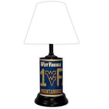 NCAA 18-inch Desk/Table Lamp with Shade, #1 Fan with Team Logo, West Virginia Mountaineers