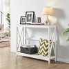 Yaheetech 2-Tier X-Design Console Table Sofa Side End Table for Living Room - 2 of 4