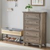 Tall 5-Drawer Bedroom Dresser: Modern Grey Chest with Metal Handles, Multi-Purpose Clothes Organizer & Accent Storage for Closet, Living Room - 3 of 4