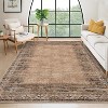 Washable Vintage Border Runner Rug Non-Slip Low Pile Stain-Resistant Boho Throw Carpet for Kitchen Hallway Living Room Bedroom. - 2 of 4