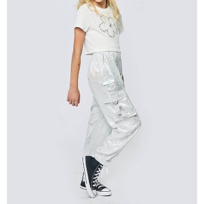 Women's METALLIC CARGO POCKET JOGGER PANTS - Hannah Banana