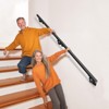VEVOR Wall Mounted Stair Handrail, 6ft Pipe Staircase Handrail, Black Galvanized Aluminum, 1.26 inch Pipe Diameter,Black - 2 of 4