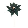 Forest Green Poinsettia Stem (Set of 2) - 3 of 4