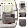 Swivel Accent Chair, Upholstered Comfy Swivel Couch, Swivel Barrel Chair, Single Sofa Armchair - 4 of 4