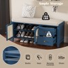 YOOCOZZ  Vintage Shoe Bench with Drawers and Cushion - 3 of 4