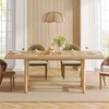 LITTLE TREE 63" Wooden Kitchen Dining Table Wood - 4 of 4