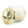 Frosted Juniper Scented Soy Candle with Pressed Leaf Lid 5"D - 3 of 4