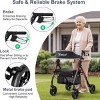 TopComfy Baby Walkers Foldable Rollator Walkers with Seat for Seniors, 350 lb Capacity, 8 Big Wheels, Elegant, Black, 21.46"*8.07"*18.31" - 2 of 4