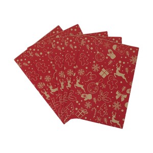 Unique Bargains Gift Wrap Paper Christmas Kraft 27.56"x19.69" 5 Pcs - 1 of 4