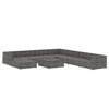 vidaXL Patio Lounge Set – 9-Piece Outdoor Sofa Set with Weather-Resistant Poly Rattan and Comfortable Cushions, Gray - 3 of 4