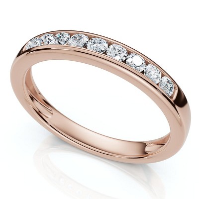 Pompeii3 1/4Ct Diamond Channel Set Wedding Stackable Band 14k Gold or Platinum Lab Created