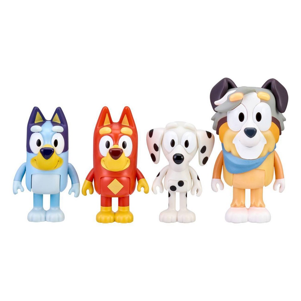 Bluey & Family Figure 4-Pack School: Figures - Bluey, Chloe, Calypso & Rusty