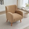 CAVINAS Boucle Fabric Accent Chair with Mid-Height Backrest,Modern Comfy Upholstered Living Room Chairs,Reading Chairs for Living Room - 2 of 4