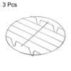 Unique Bargains Stainless Steel Wire Round Cooking Rack for Roasting Baking 3 Pcs - 3 of 4